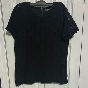 Ralph Lauren Black Lace Women's Top